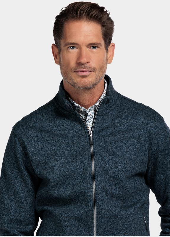 Baileys Vest Blauw Sweat Cardigan Zip 522254/609