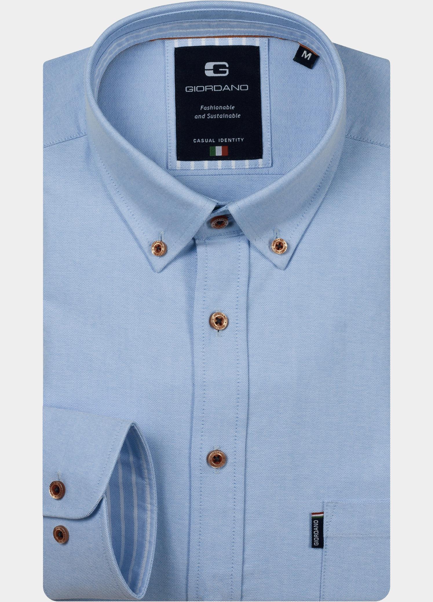 Giordano Overhemd heren Blauw Dino Oxford 627003/61