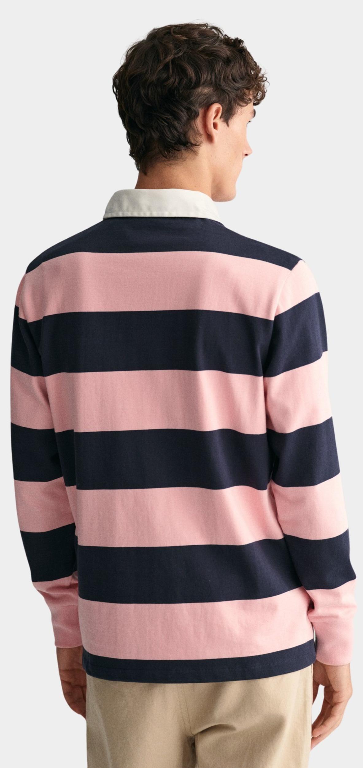 Gant Polo Lange Mouw Roze Shield Heavy Rugger 2005111/671