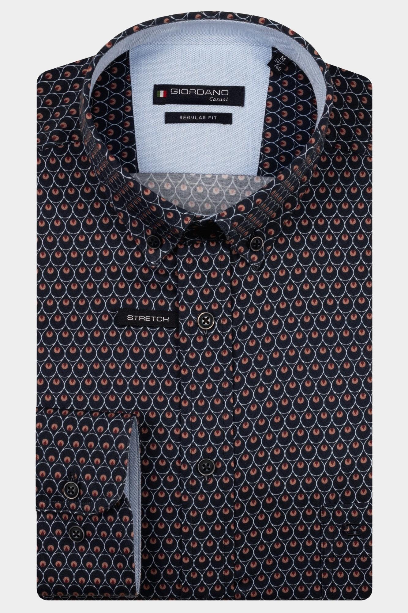 Giordano Casual hemd lange mouw Paars Ivy long sleeve button down S 527048/40