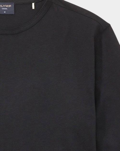 Olymp T-shirt lange mouw Zwart Crewneck Casual 560424/68