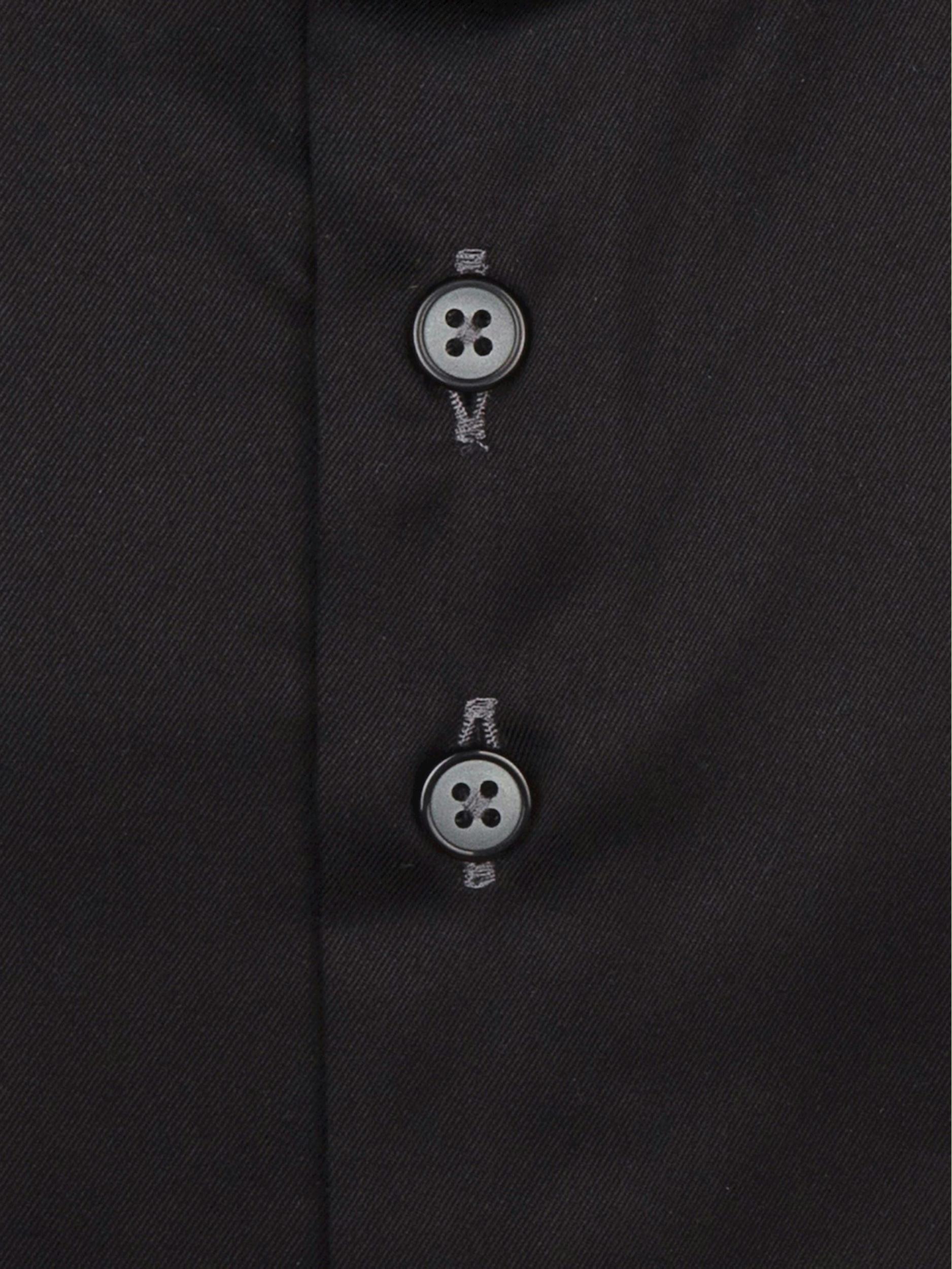R2 Amsterdam Overhemd extra lange mouw Zwart  NOS.TWILL.XLS.004/020