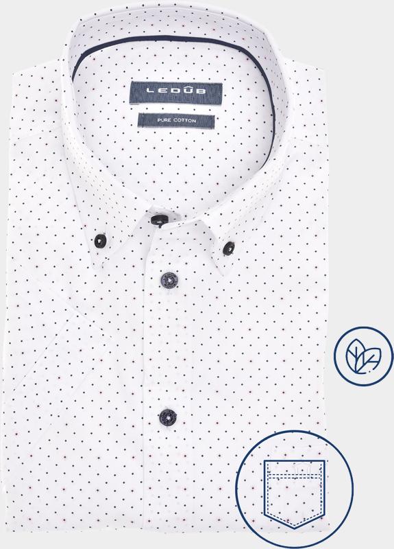Ledub Business hemd korte mouw Wit  0701923/914-190-000