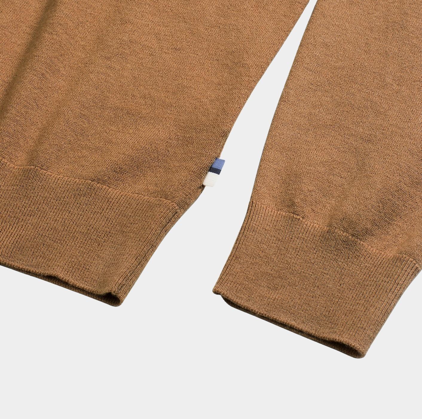 Olymp Pullover Bruin R-Pullover Basic Merino/Silk 015111/27