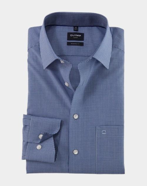 Olymp Business hemd lange mouw Blauw 3390/64 Hemden 339064/19