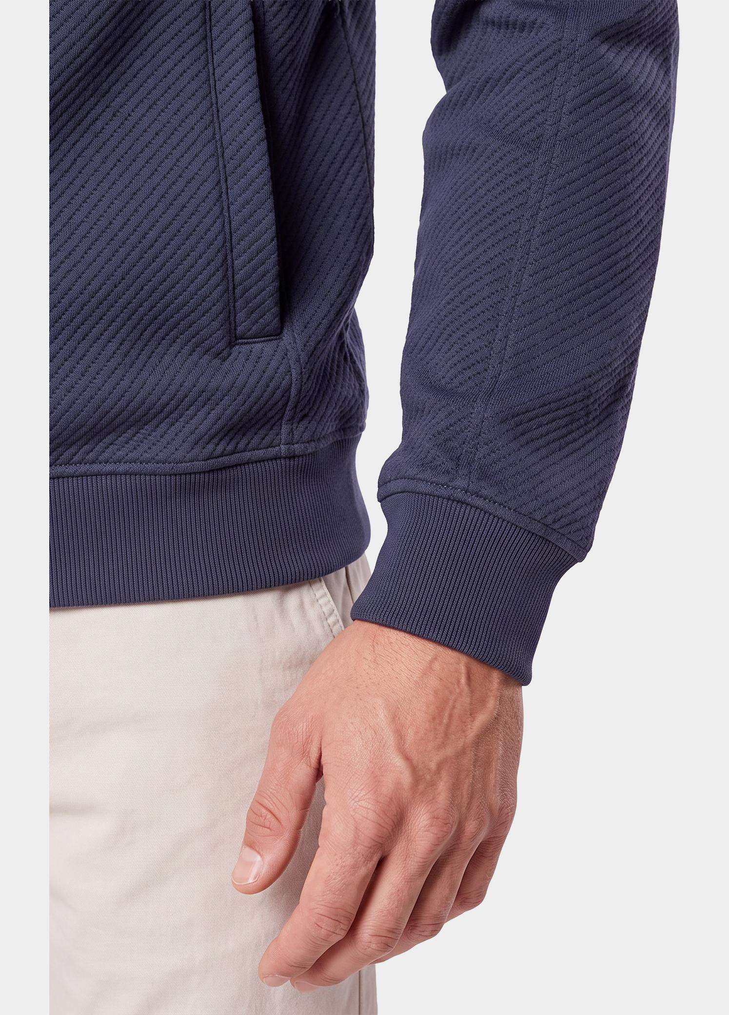 Baileys sweatvest heren Blauw Sleeve Pocket, Diagonal Struc 622220/60