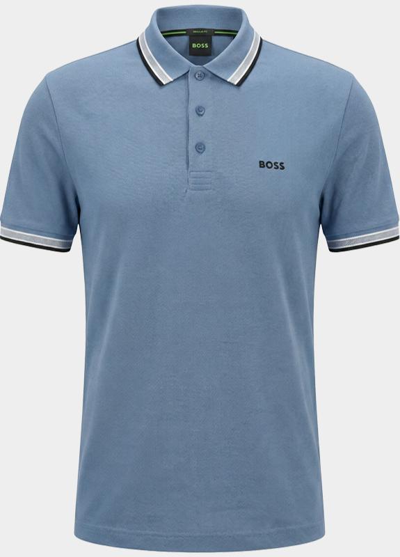 BOSS Green Polo korte mouw Blauw Paddy 10241663 01 50469055/462