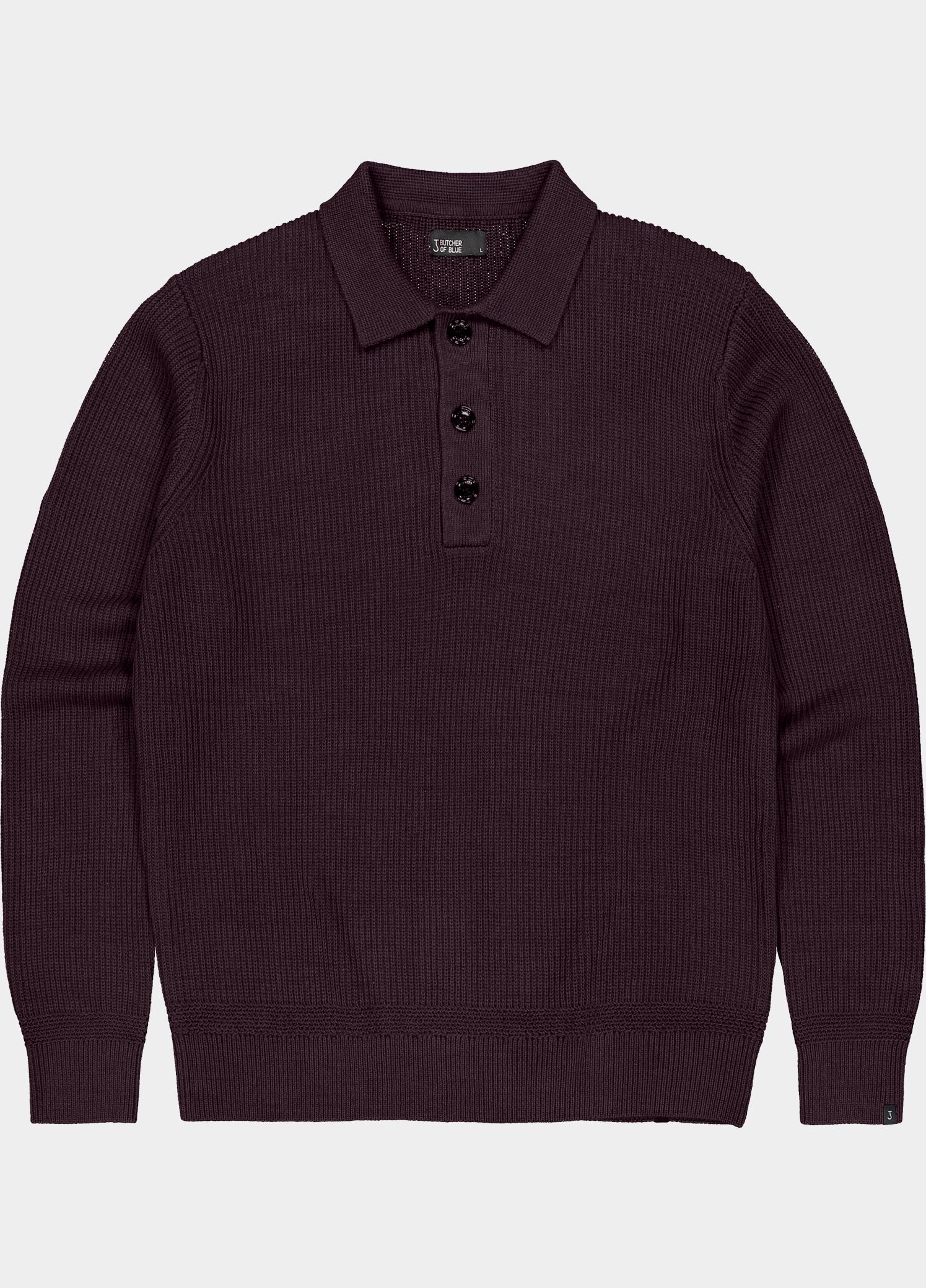 Butcher of Blue Polo lange mouwen heren Rood Galway M2626033/845