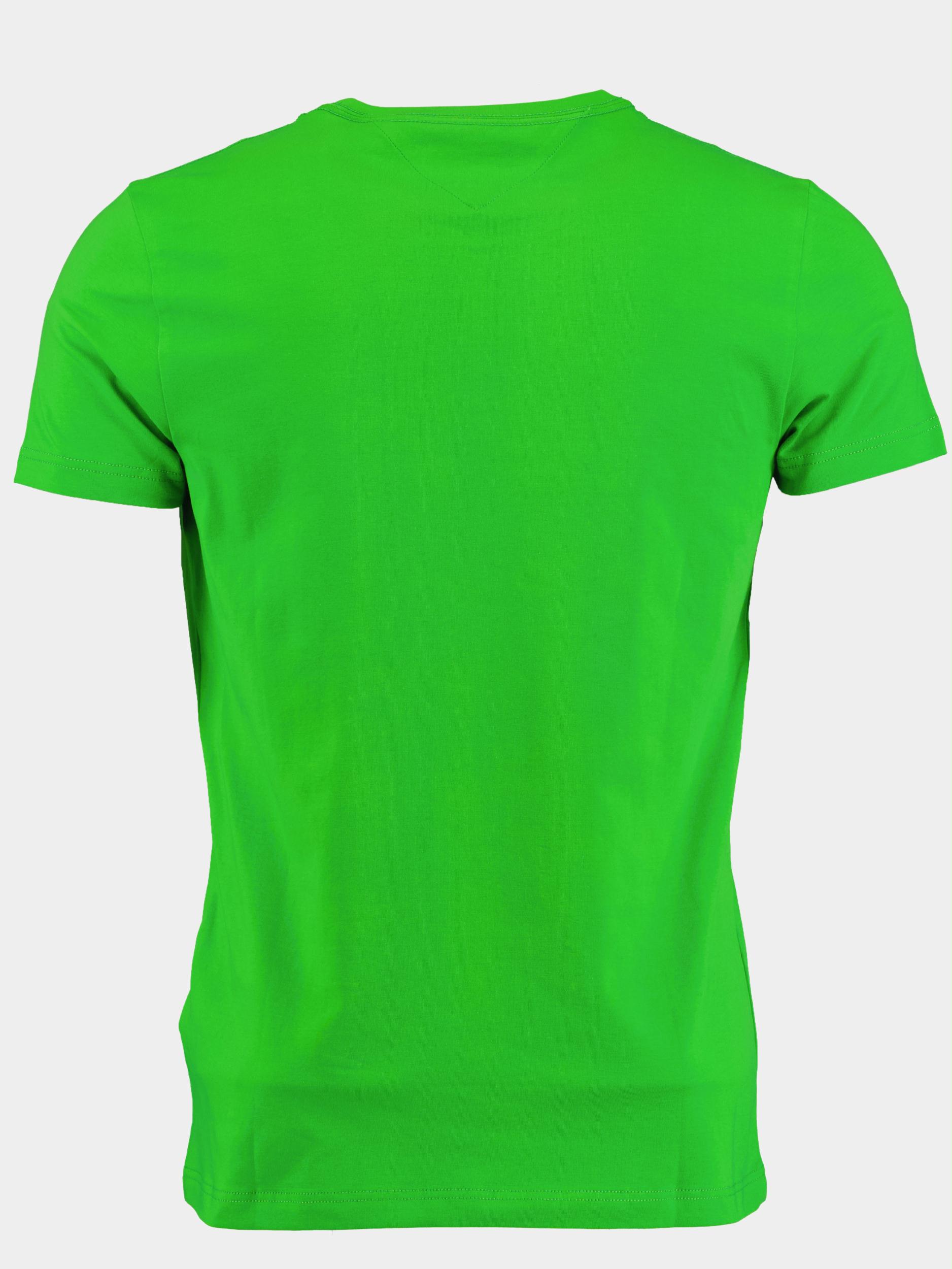 Tommy Hilfiger T-shirt korte mouw Groen Stretch Slim fit tee MW0MW10800/LXM