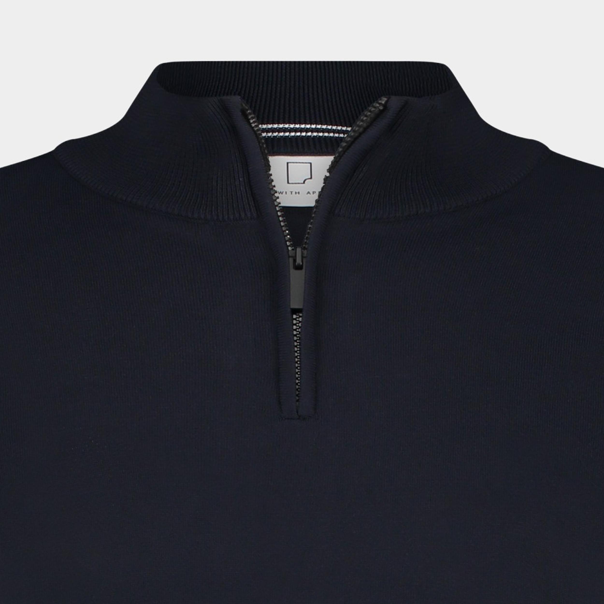 Born With Appetite Pullover Blauw Race Half Zip Pullover Stretc 23305RA41/290 navy