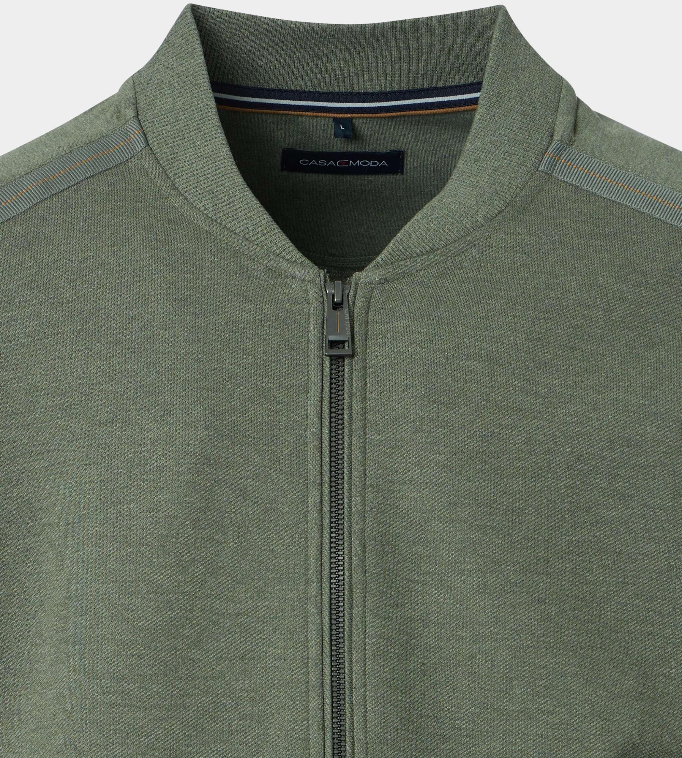 Casamoda Vest Groen Sweatjacke 454476600/325