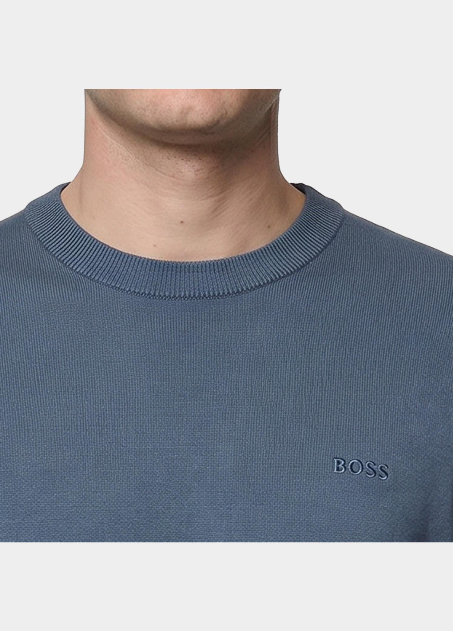 BOSS Black Pullover heren Blauw Upacas-L 10277287 01 50556344/468