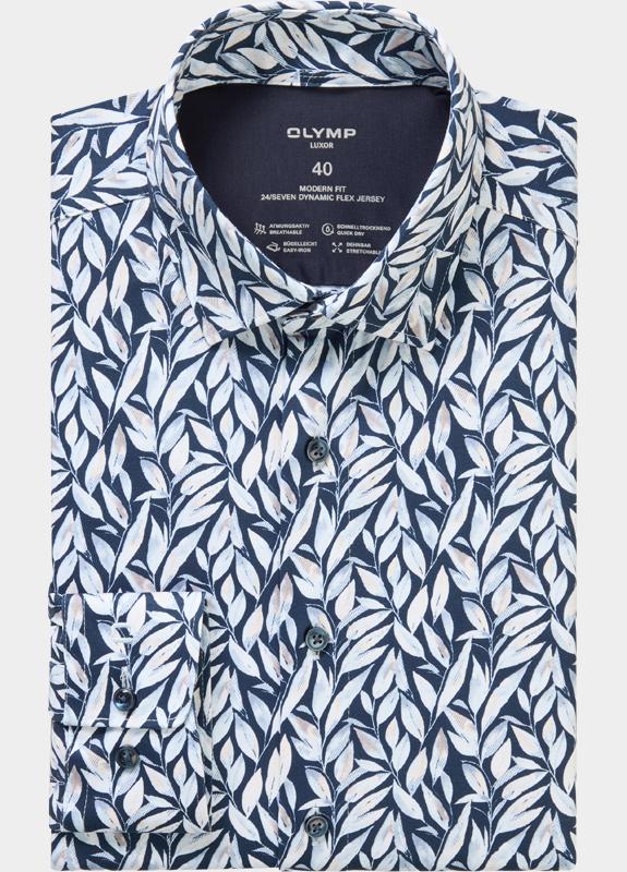 Olymp Zakelijk overhemd heren Blauw Luxor 24/Seven 134614/18