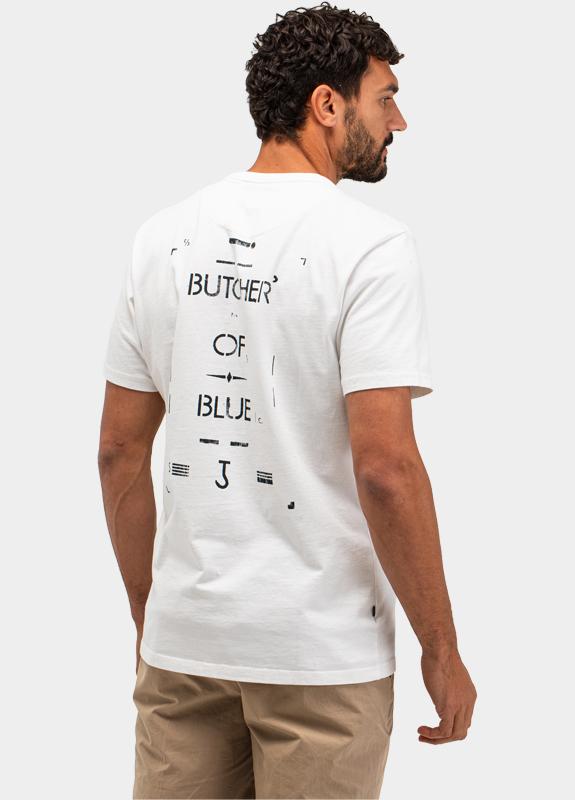 Butcher of Blue T-shirt korte mouw Wit Army Stencil M2612005/112