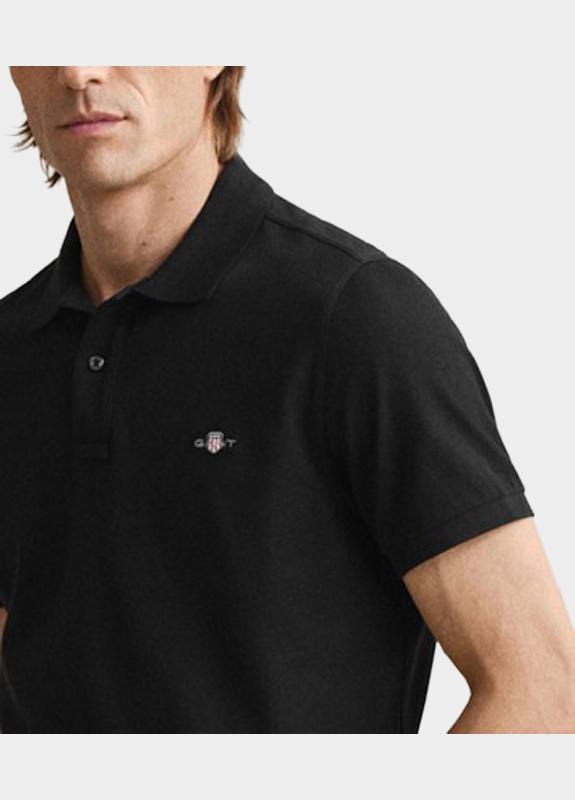Gant Polo heren Zwart REG SHIELD SS PIQUE POLO 2210/005