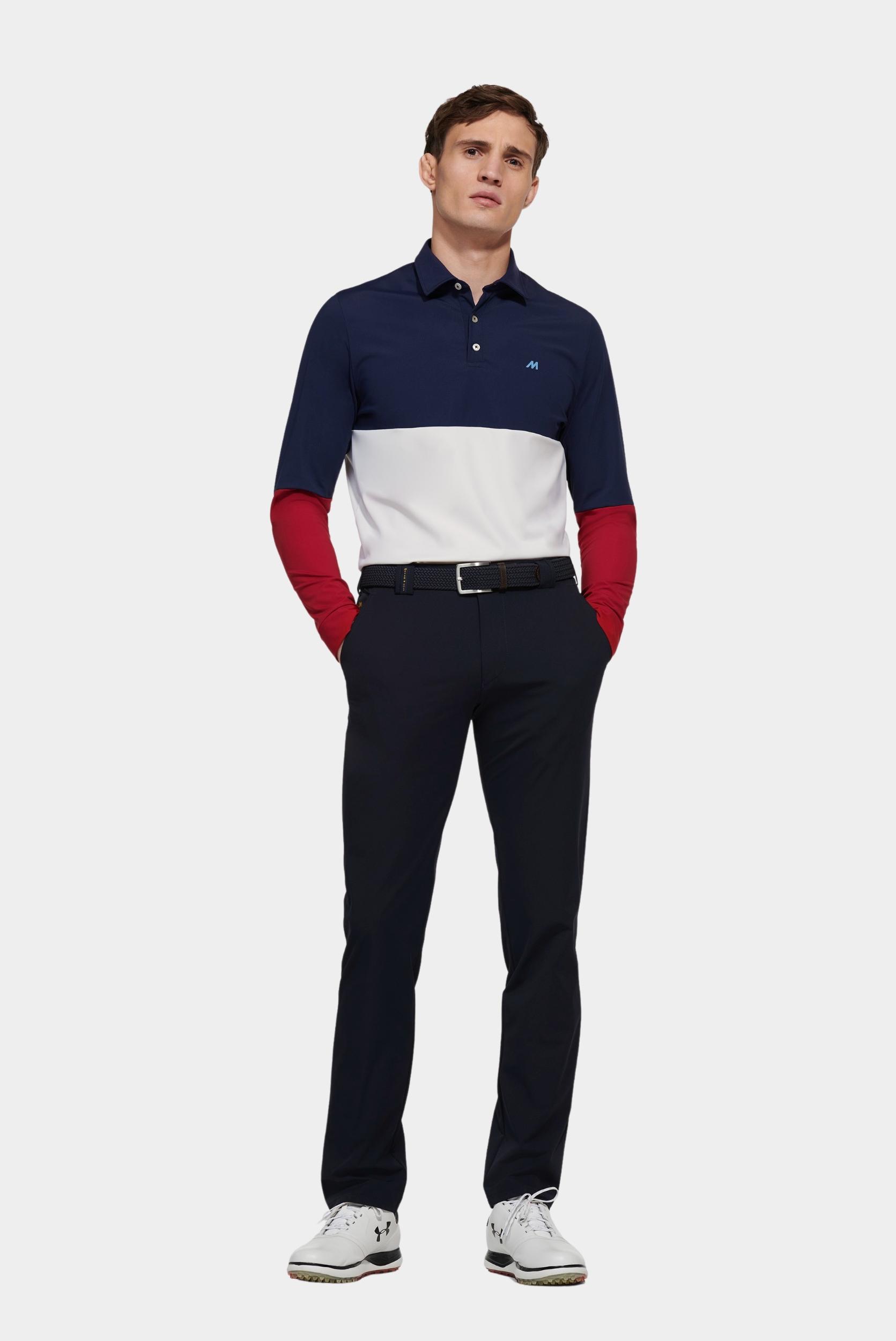 Meyer Polo lange mouw Blauw JUSTIN Art.9-9009 9549900900/18