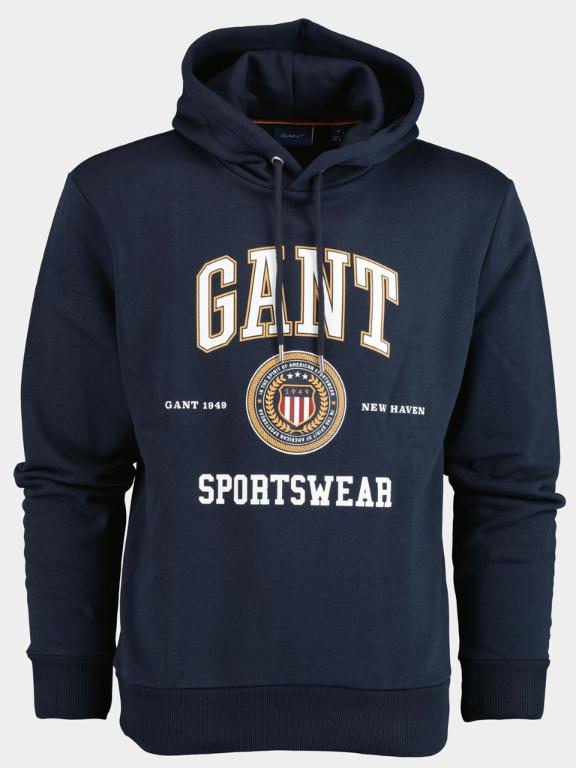 Gant Sweater Blauw D1. Gant Crest Shield Sweat Ho 2037028/433