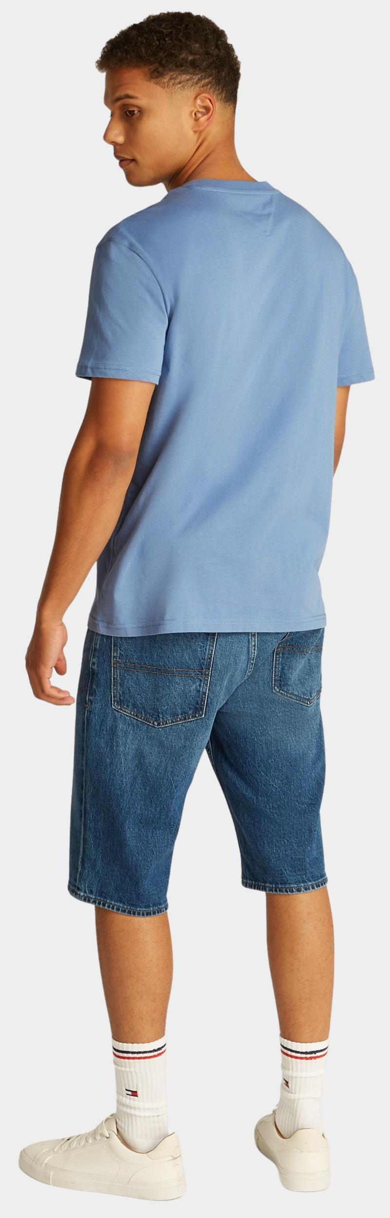 Tommy Jeans T-shirt korte mouw Blauw TJM REG LINEAR LOGO TEE EXT DM0DM20744/DY6