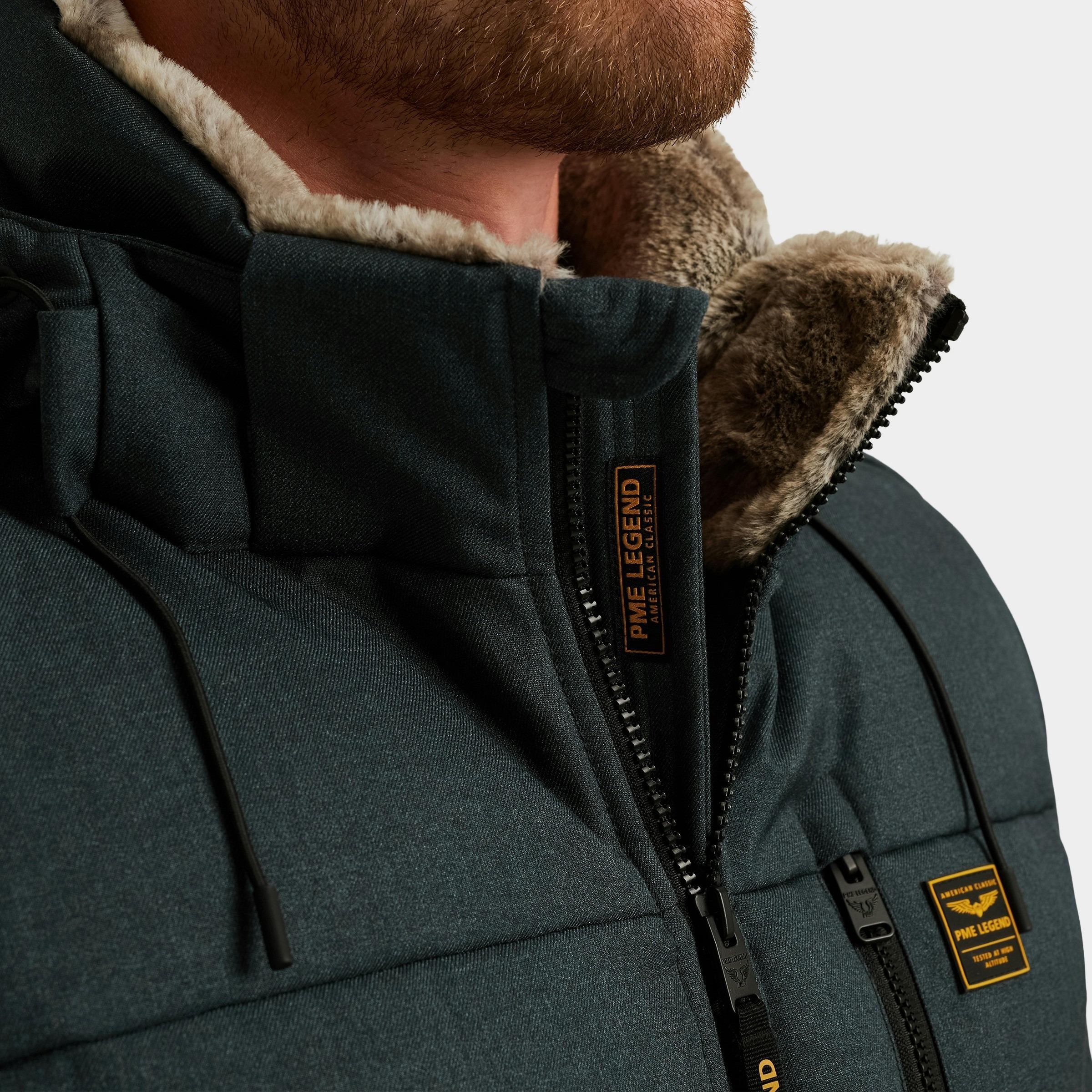 PME Legend Winterjack Blauw Semi long jacket YETCRAFT Mel PJA2508116/5125