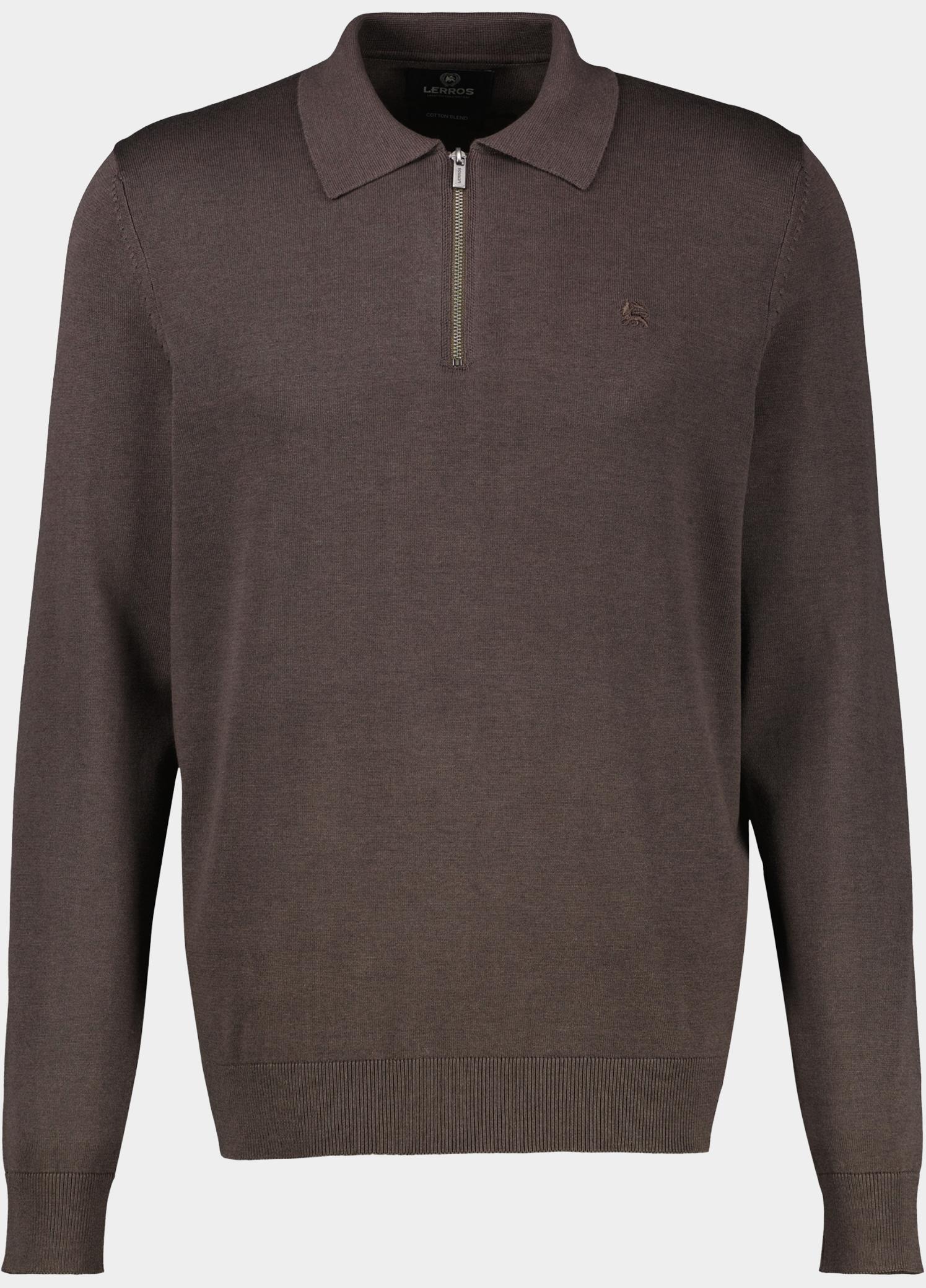 Lerros Polo lange mouwen heren Bruin  2685242/787