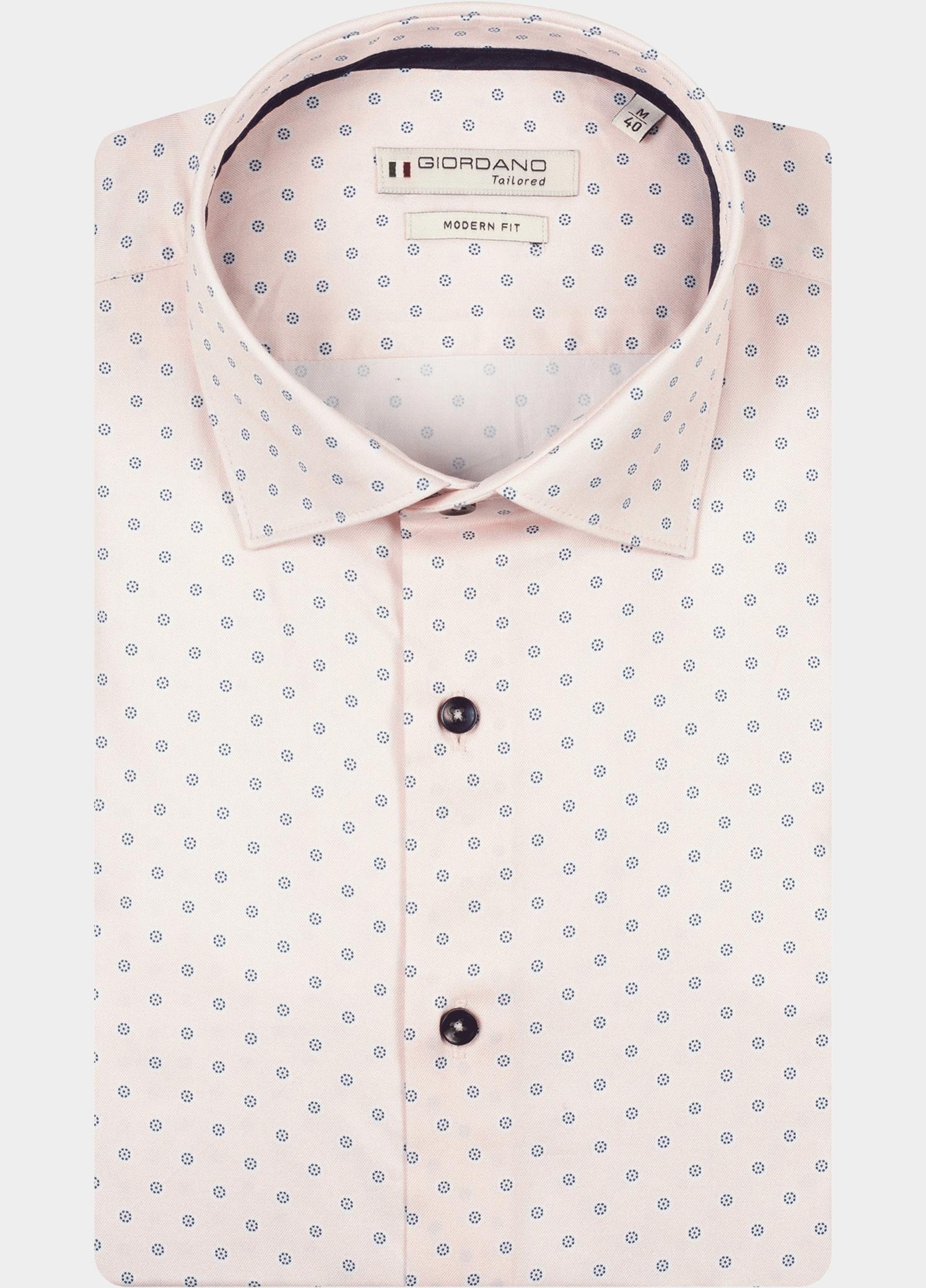 Giordano Overhemd heren Roze Maggiore Long Sleeve Semi Cut 617860/50