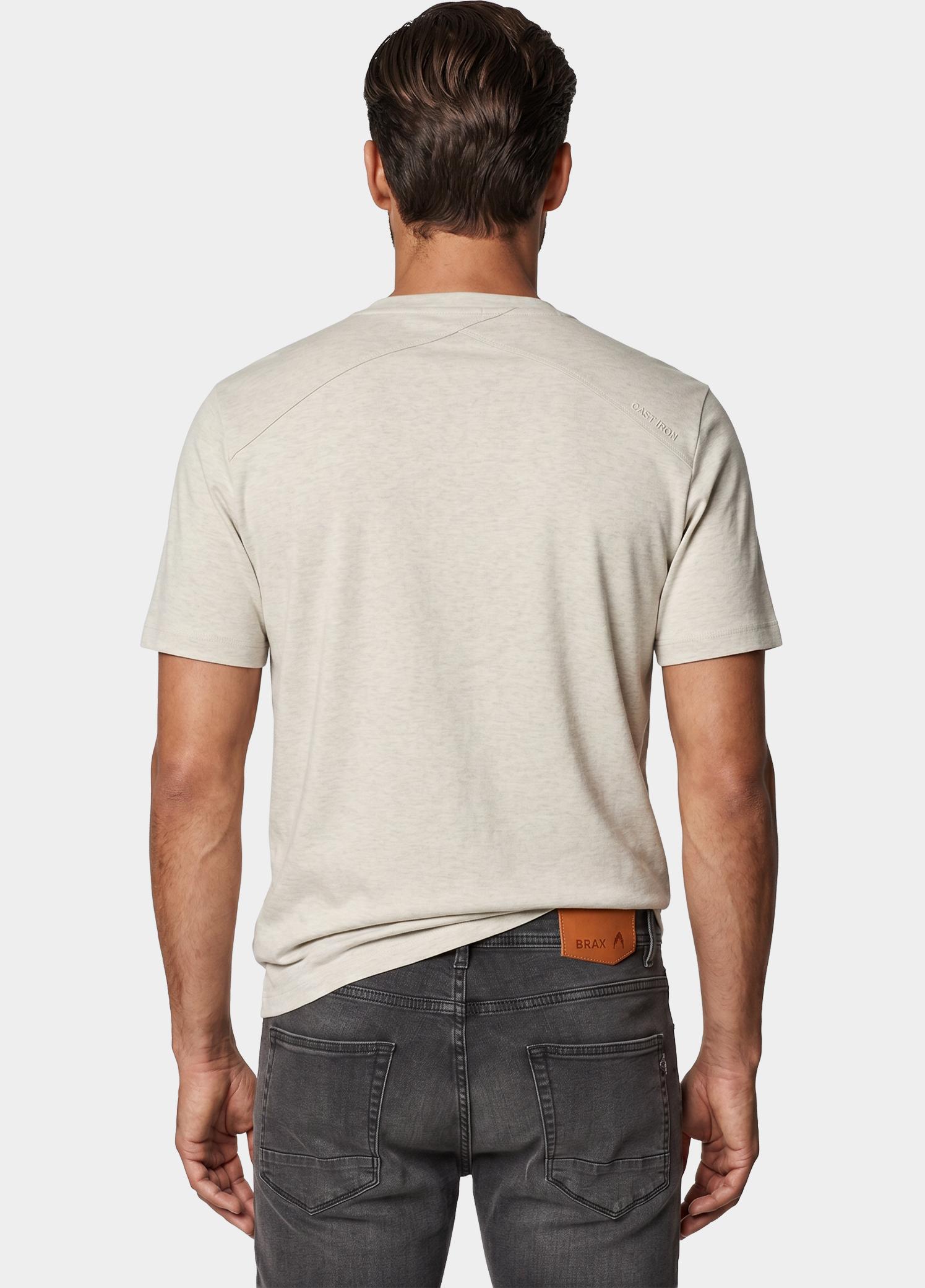 Cast Iron T-shirt korte mouw Beige Short sleeve r-neck regular f CTSS2606590/911
