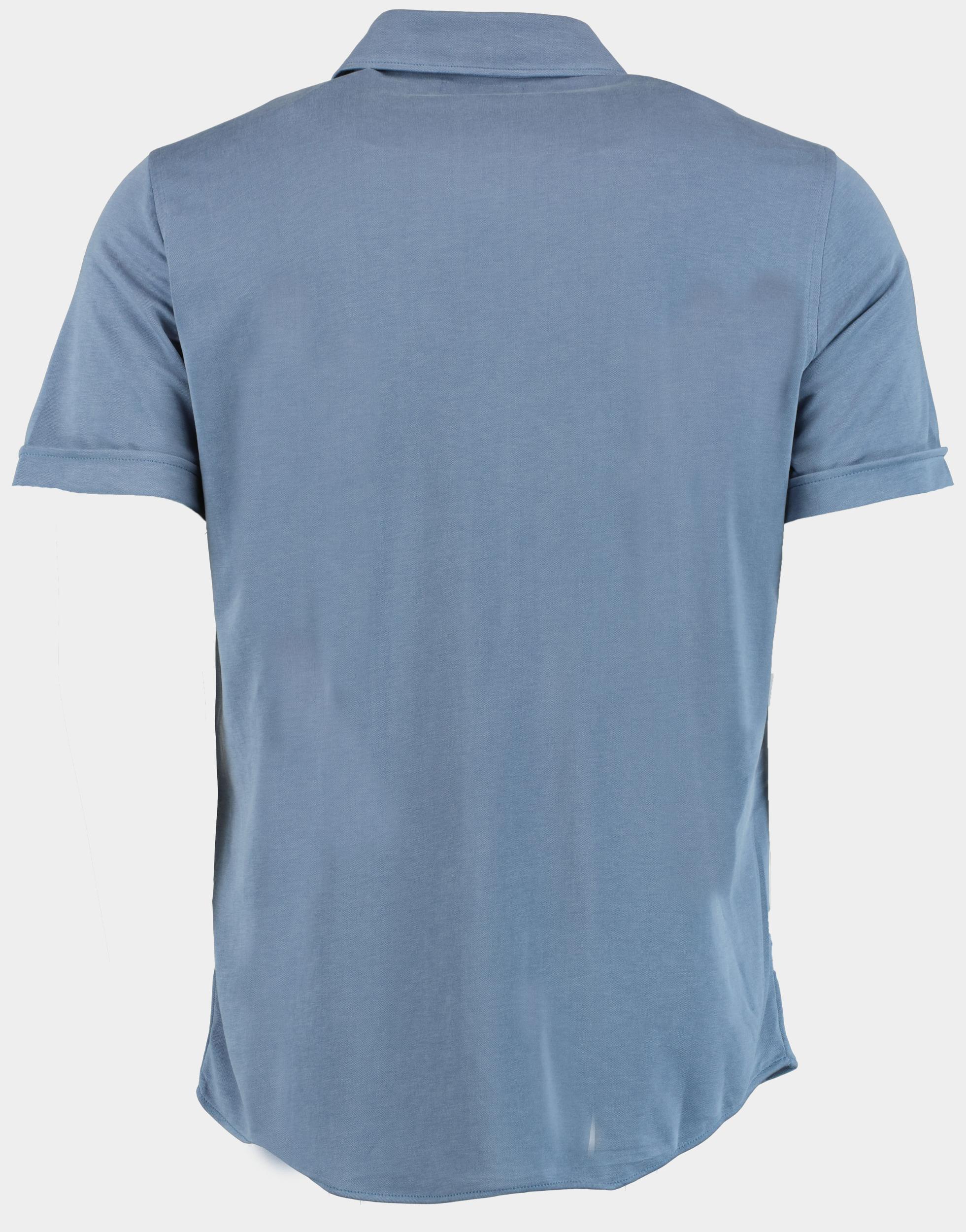 Bos Casual hemd korte mouw Blauw easy care kwaliteit 3507/blue
