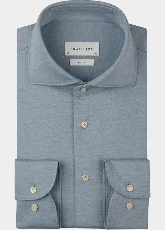 Profuomo Zakelijk overhemd heren Grijs Knitted PPXH10022/A