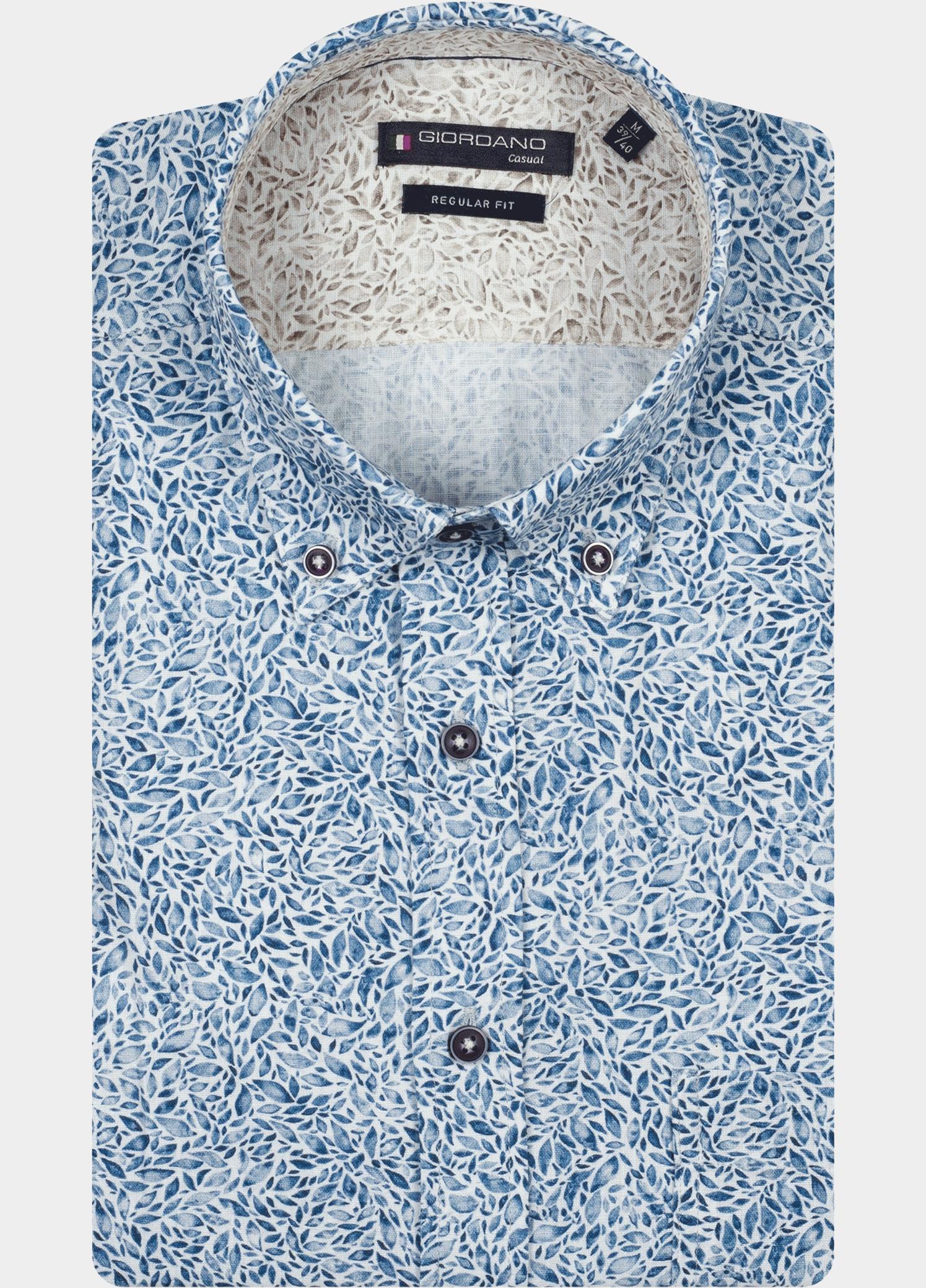 Giordano Overhemd heren Blauw Ivy Long Sleeve Button Down L 617074/60