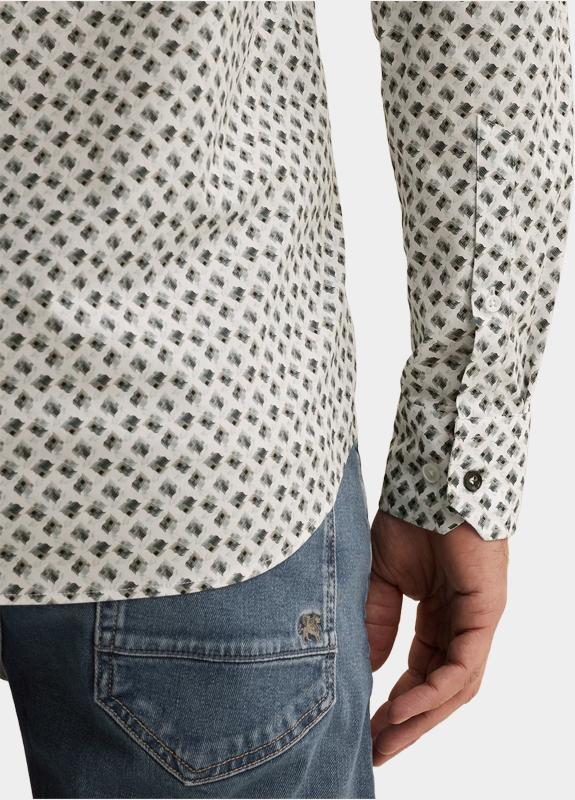 Vanguard Casual hemd lange mouw Wit LONG SLEEVE SHIRT Print on Po VSI2602204/7004