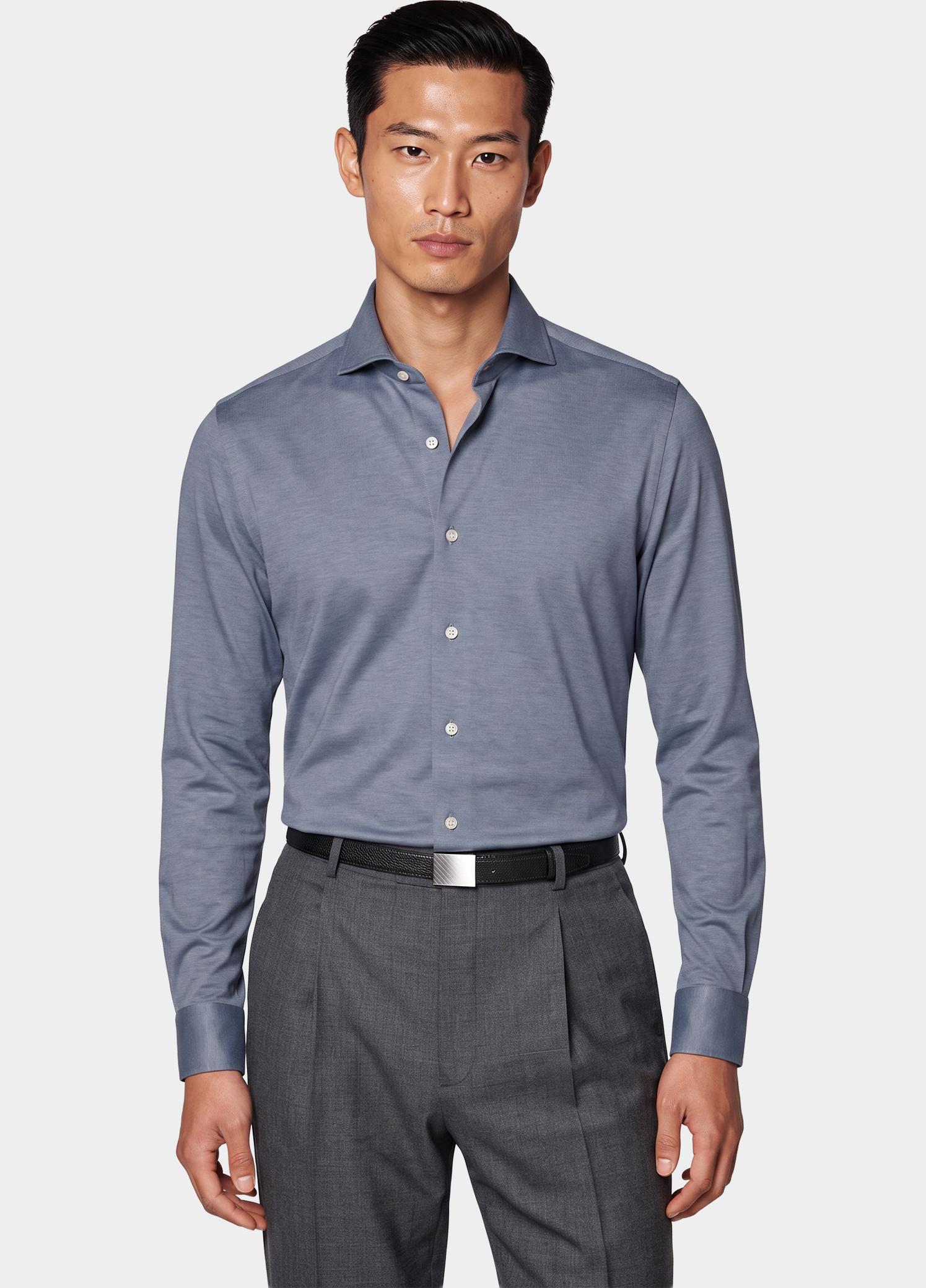Profuomo Zakelijk overhemd heren Blauw  PPWH30025/E