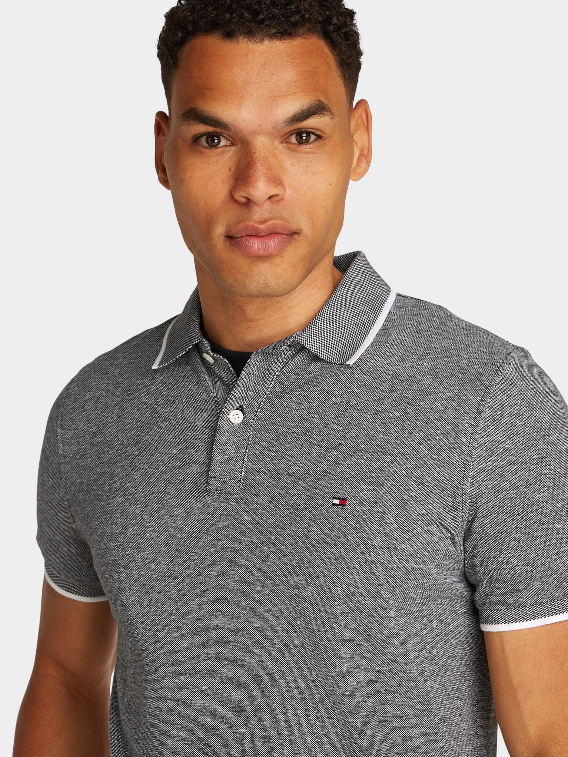 Tommy Hilfiger Polo korte mouw Grijs Linen Pque Reg Polo MW0MW33140/BDS