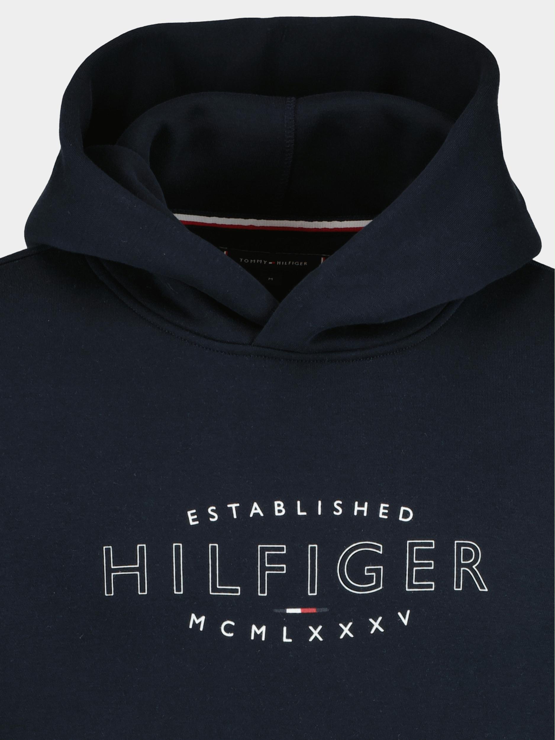 Tommy Hilfiger Sweater Blauw Hilfiger curve logo MW0MW30013/DW5