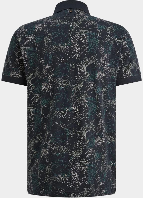 PME Legend Polo korte mouw Blauw Short sleeve polo slub jersey PPSS2604858/5282