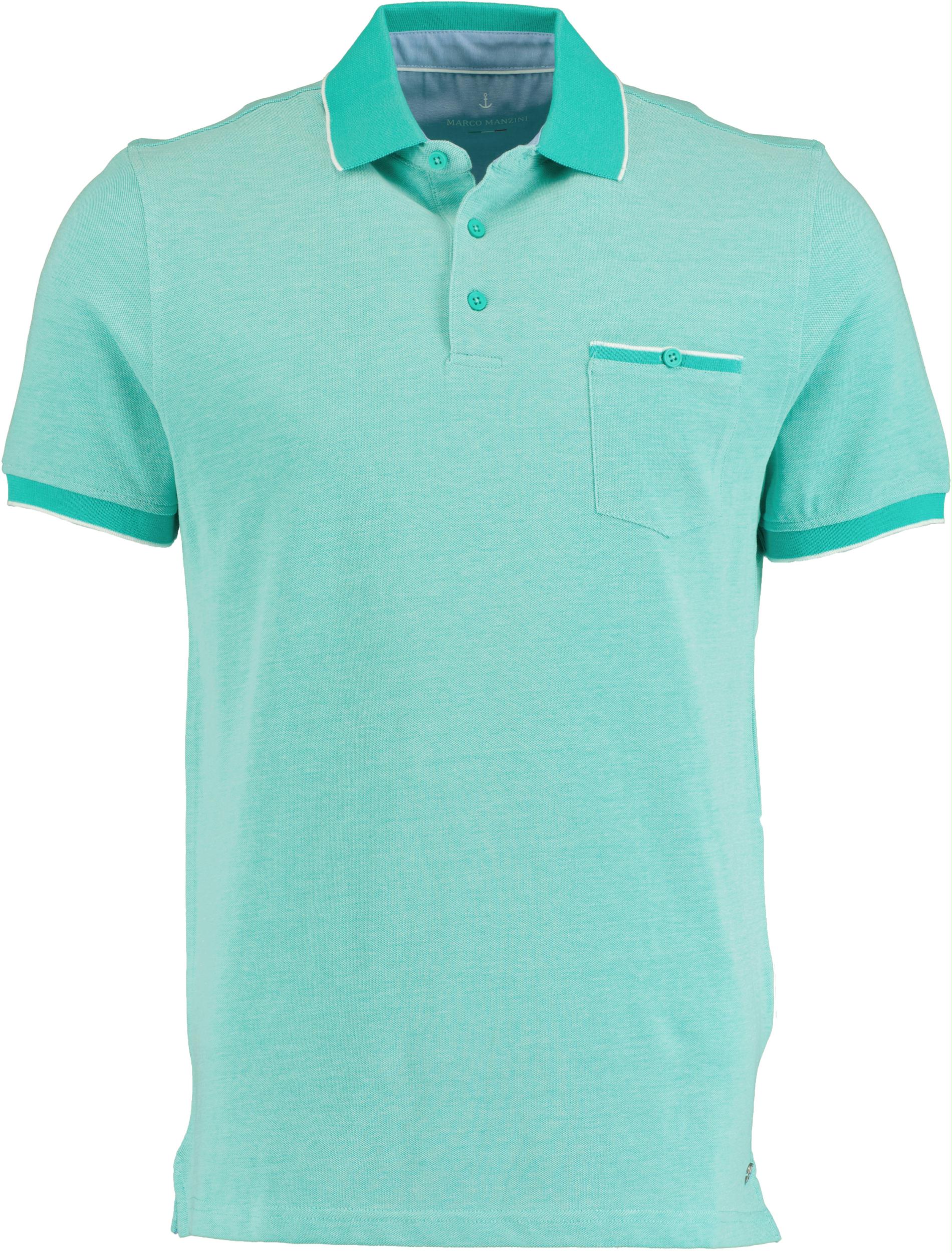 Bos Bright Blue Polo korte mouw Groen Santander Polo Oxford Pique 21108SA20/361 sea green