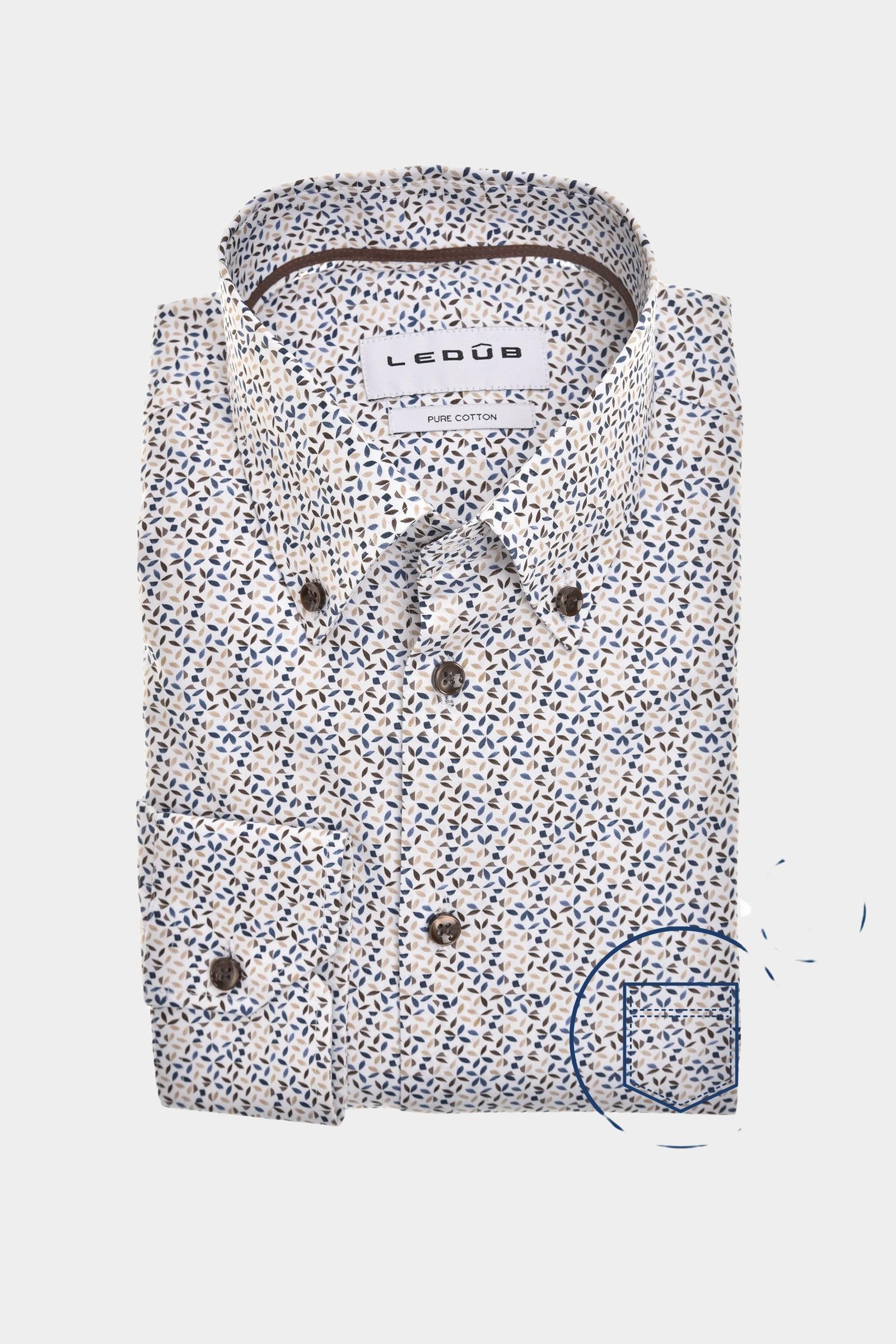 Ledub Business hemd lange mouw Multi MFN5 0143048/640-650-000