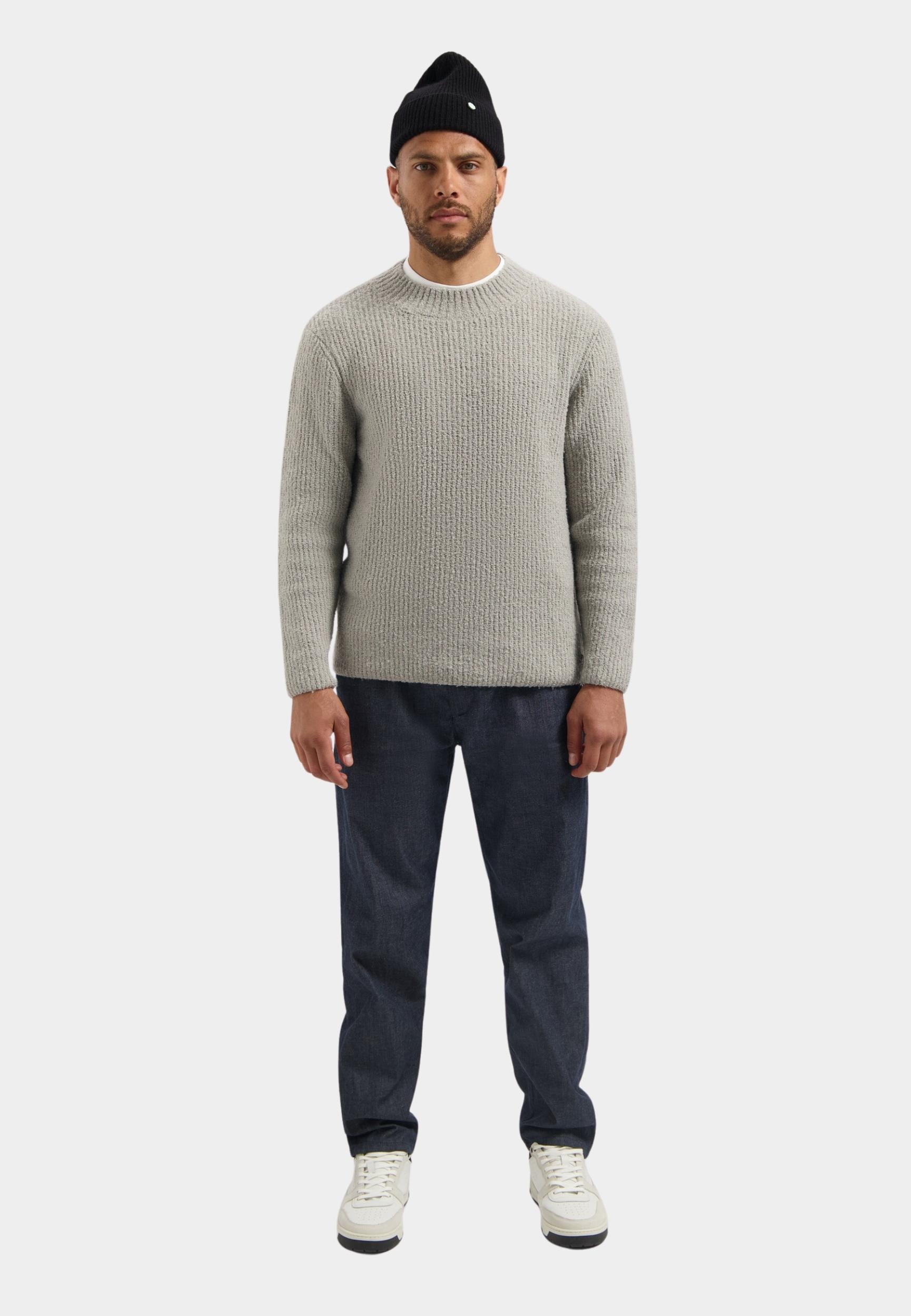 Dstrezzed Pullover Grijs DS_Quint Mock Neck 405906/831