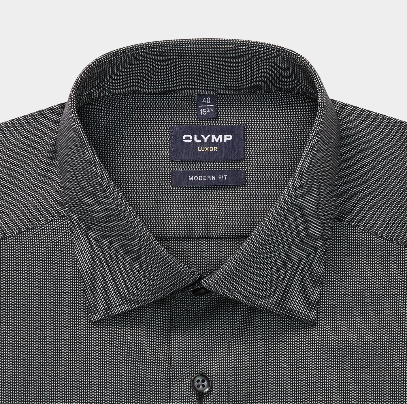 Olymp Business hemd lange mouw Grijs 126084-Hemden 126084/63