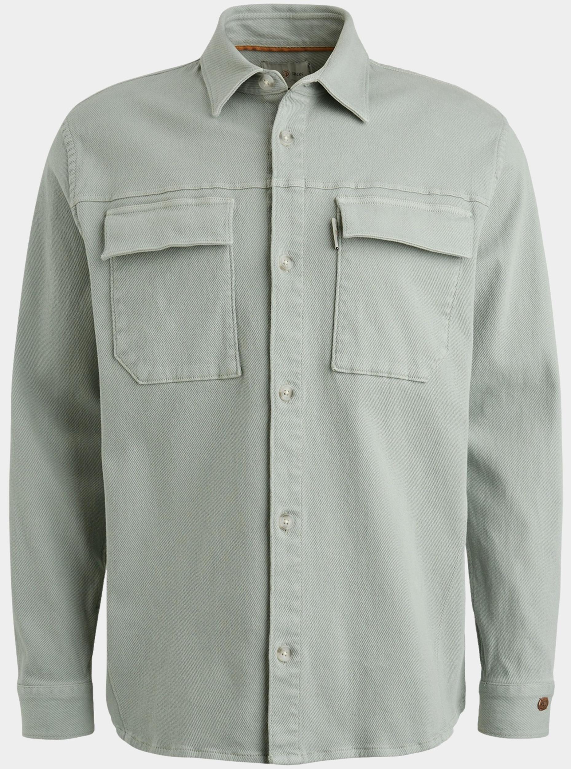Cast Iron Overshirt Groen Long Sleeve Shirt Twill Stret CSI2508207/9040