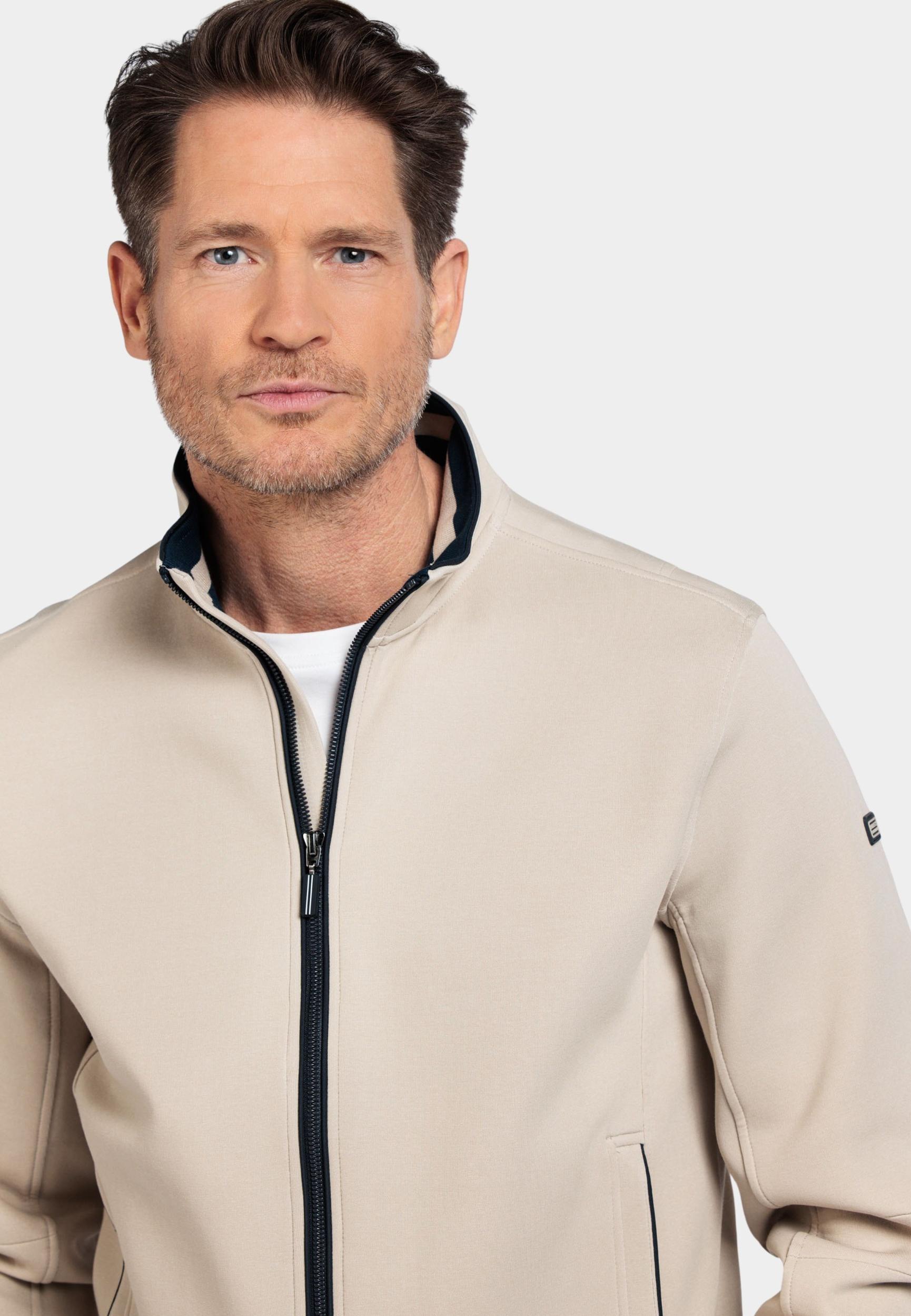 Baileys Vest Beige Sweat Cardigan Zip 512286/82