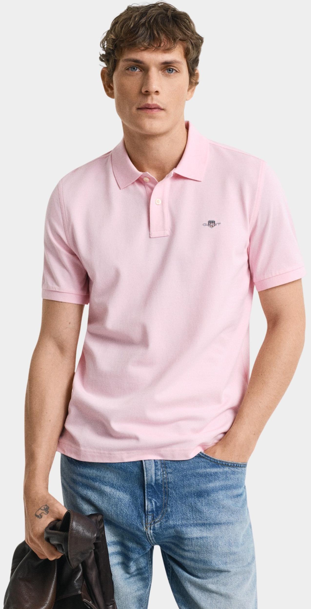 Gant Polo korte mouw Roze REG SHIELD SS PIQUE POLO 2210/637