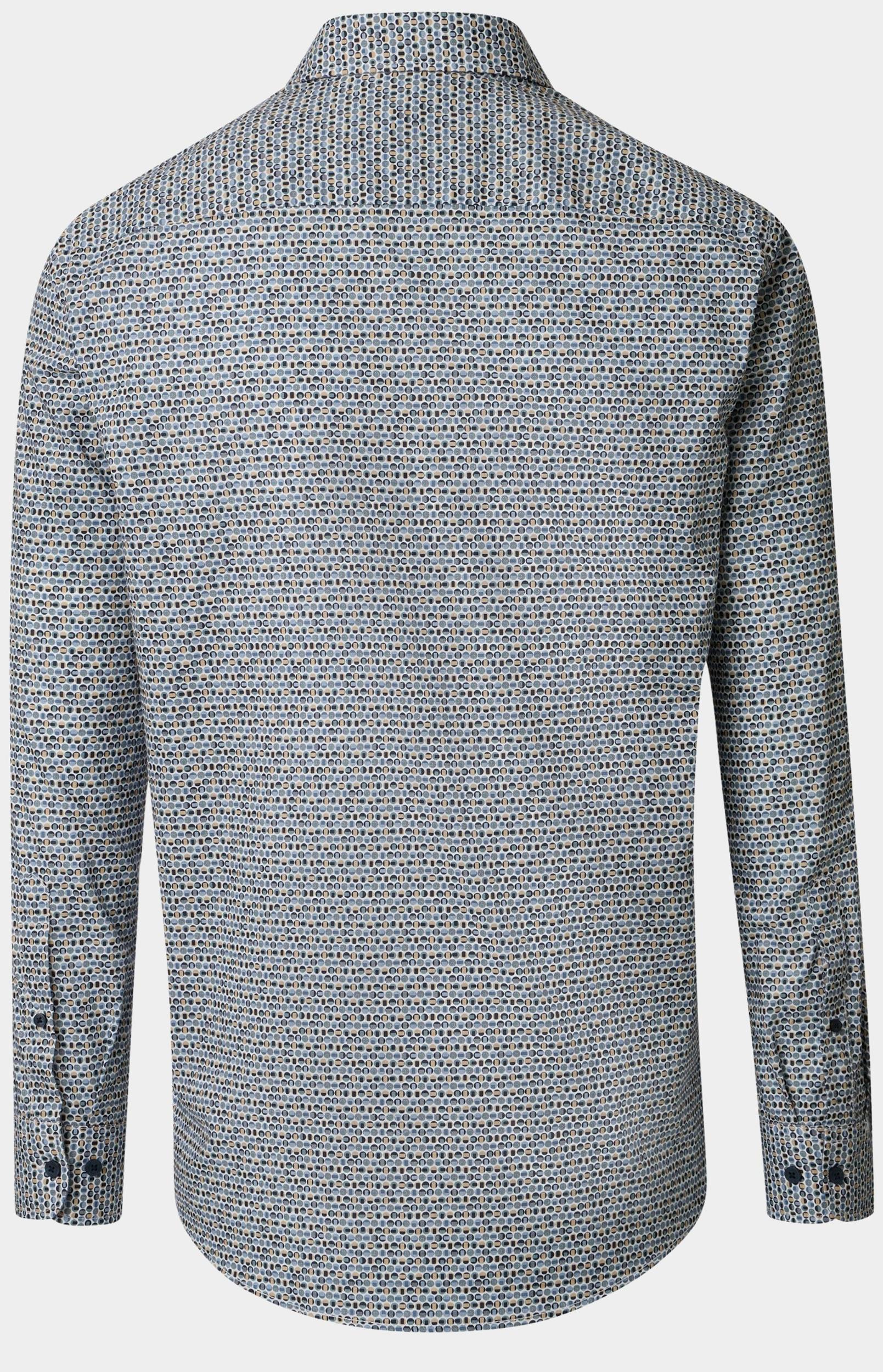 Casamoda Casual hemd lange mouw Blauw Kent Casual Fit 454390400/100