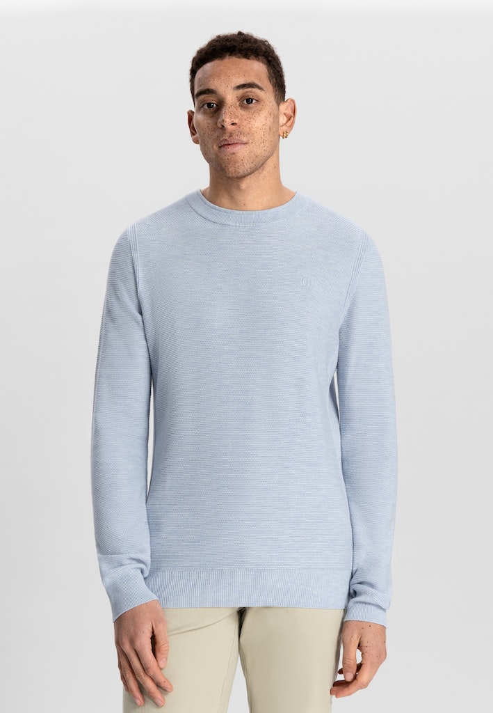 Dstrezzed Pullover Blauw Mercury Crew Melange Slub 405566-NOS/646