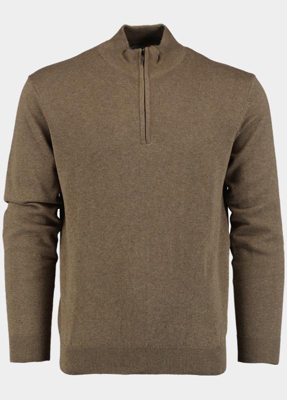 Bos Half Zip Bruin Half Zip 100% katoen 528400CCT-13/875