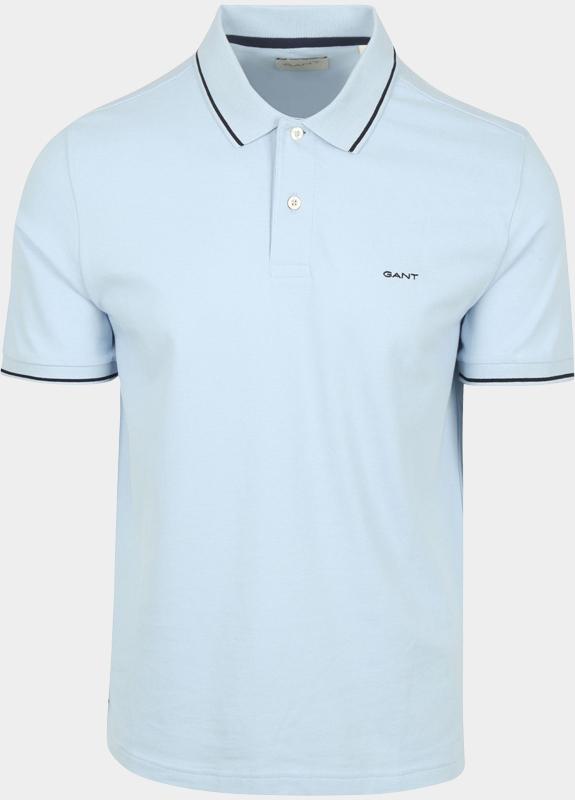 Gant Polo heren Blauw Tipped Piqué Polo Shirt 2062034/457
