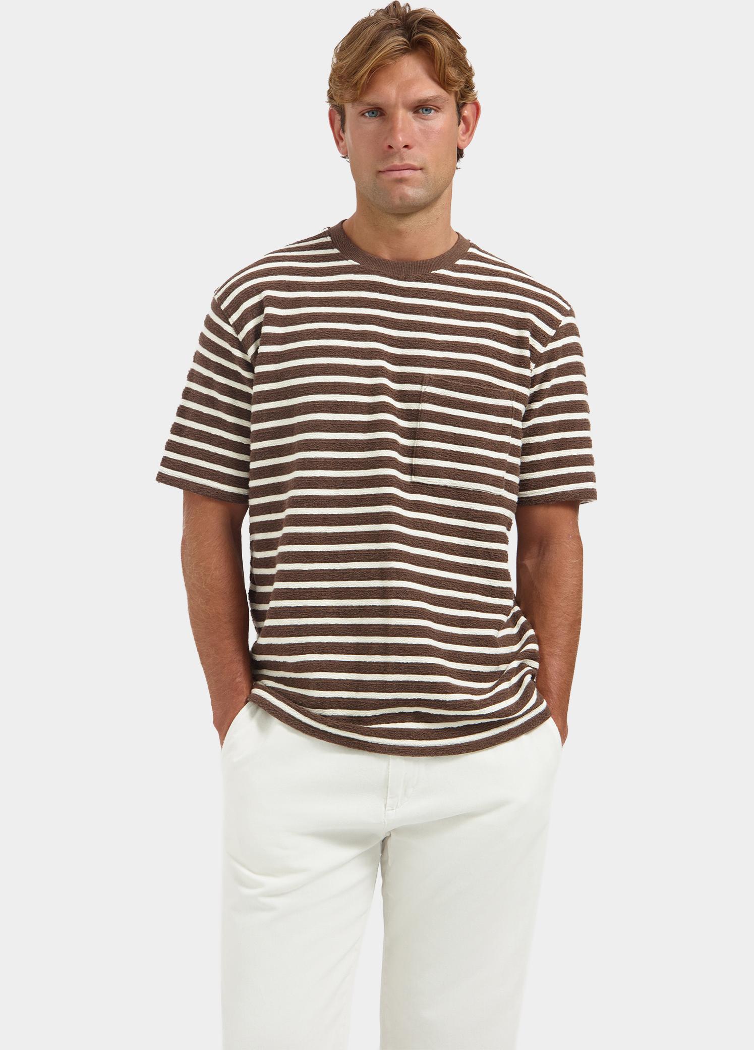 Dstrezzed T-shirt heren Bruin Louie Stripe 203552/799