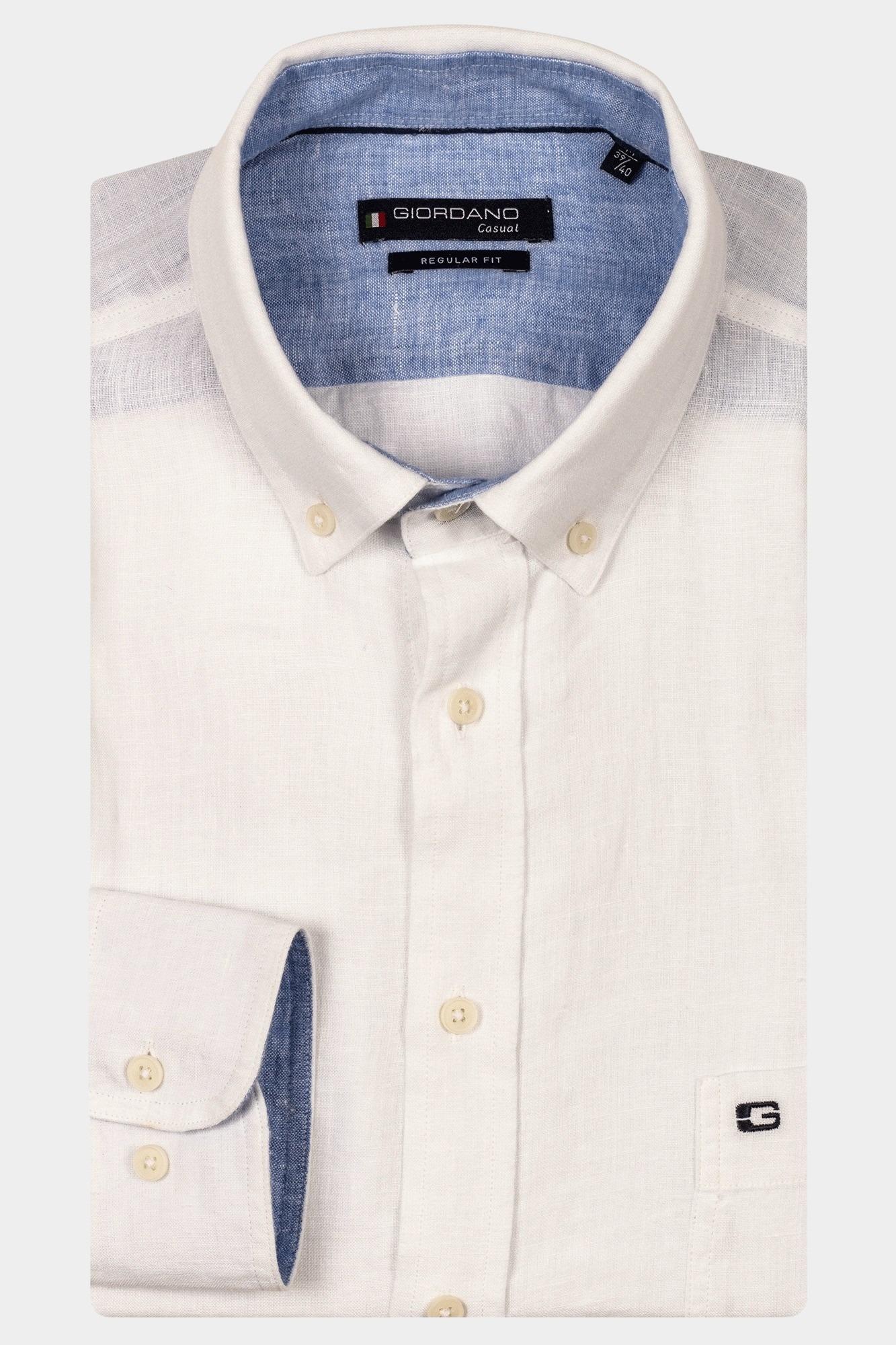 Giordano Casual hemd lange mouw Wit Ivy Long Sleeve button down s 517009/10