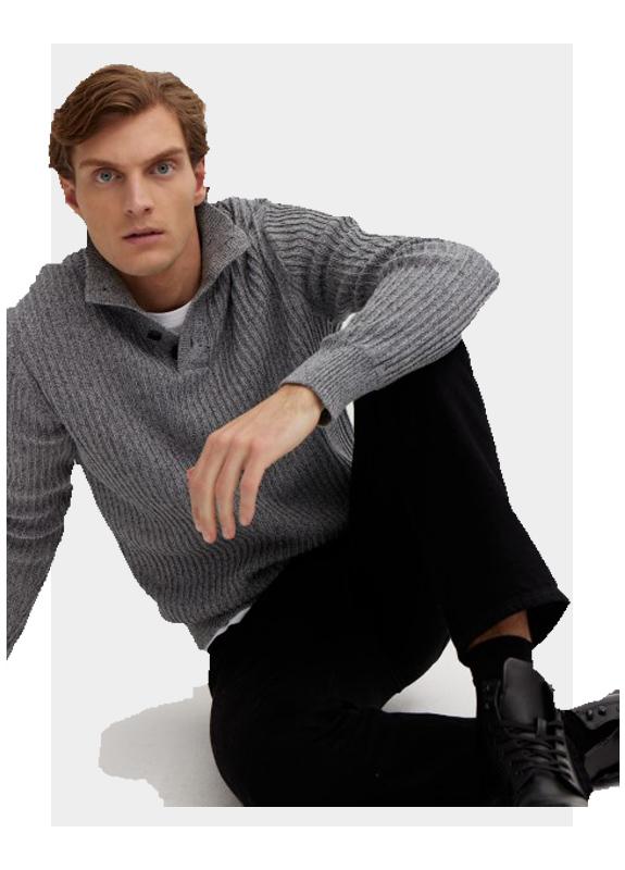 Basefield Pullover Grijs Troyer Pullover 219018510/848