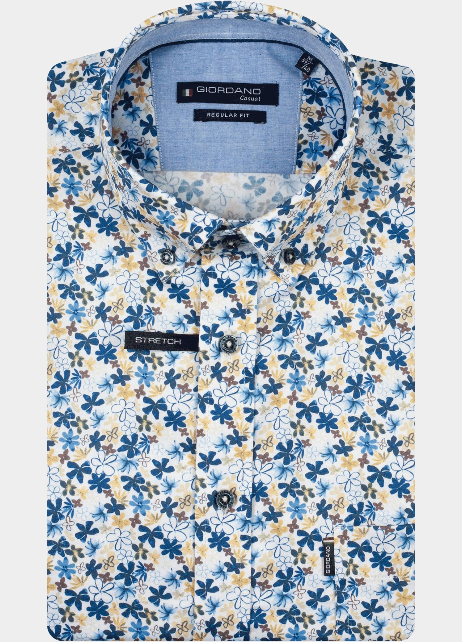 Giordano Overhemd heren Blauw Ivy Long Sleeve Button Down S 617023/60