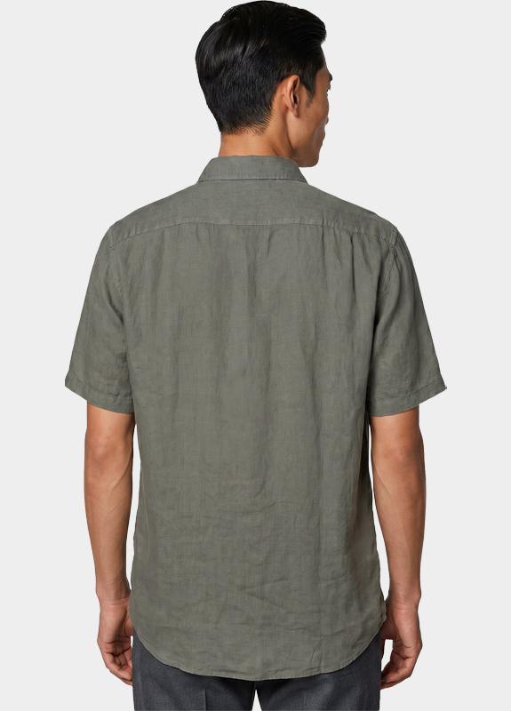 BOSS Orange Casual hemd korte mouw Grijs Rash_2_M 10267858 01 50537382/076